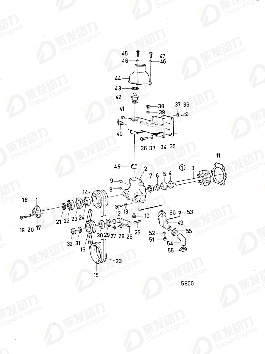 VOLVO Connecting kit, connecting kit turbo 875681 Drawing